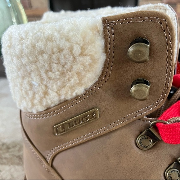 NWT Lugz Grotto Fleece Lined Slip Resistant Brown Work Boots 9.5 - Picture 7 of 11